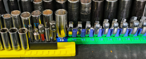 Crowfoot Socket Organizer | MagFlex 3/8" Drive Rail - LegacyDrive
