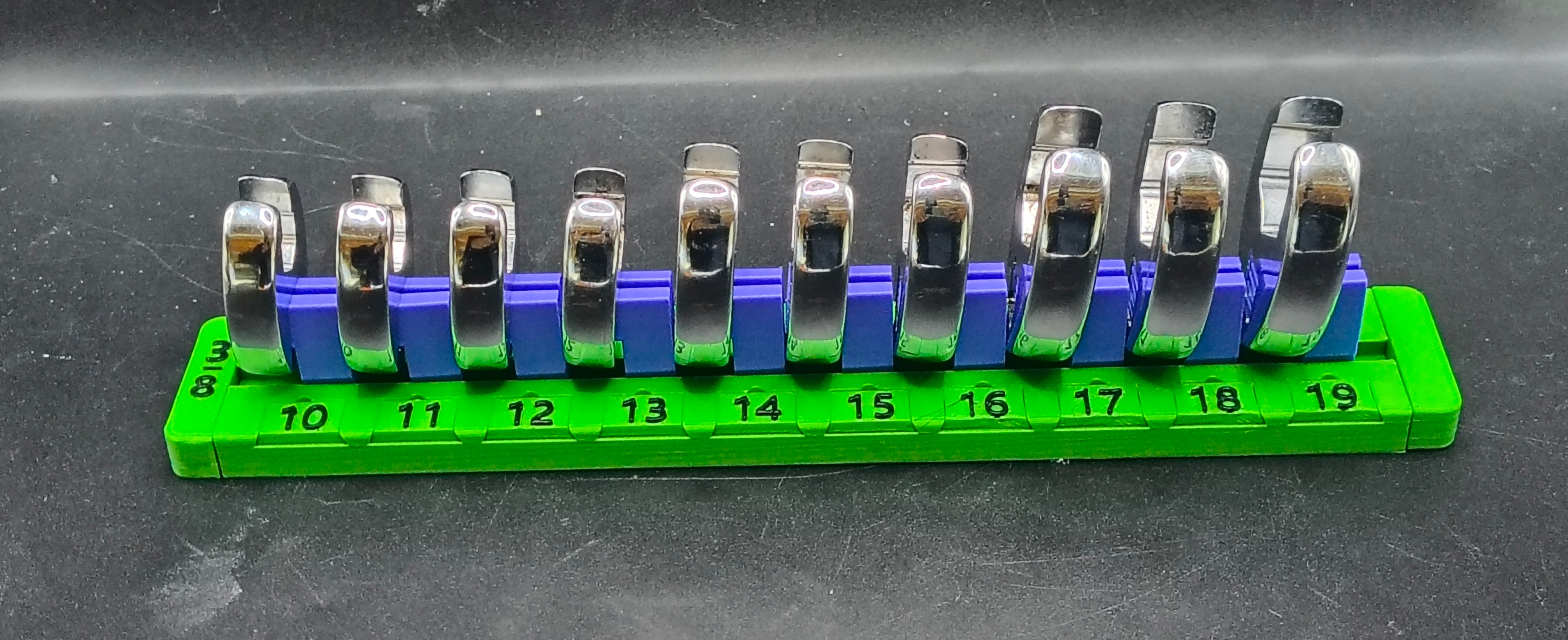 MagFlex Crowfoot Socket Organizer | 3/8" Drive Rail