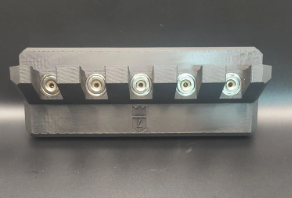 5-slot magnetic pry bar holder for organizing tools with durable design and secure mounting